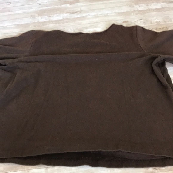 Lane Bryant Brown Faux Wrap 3/4 Sleeve Top 22/24 - Picture 2 of 5